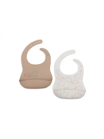Jollein Jollein | Slab siliconen elephant tales 2-pack