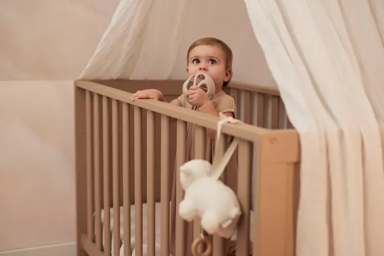 Jollein Jollein | Bijtring bal siliconen 10cm nougat