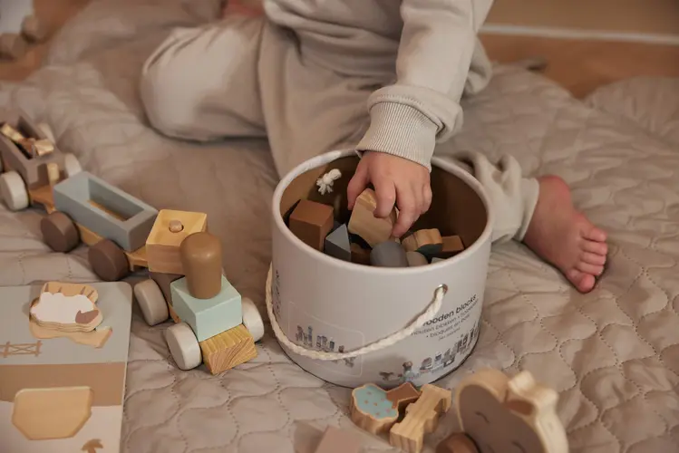 Jollein Jollein | Houten blokken set farm