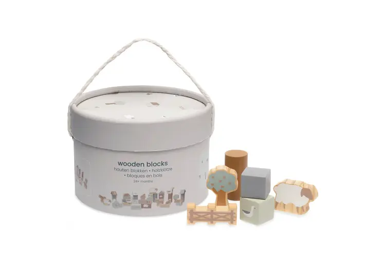 Jollein Jollein | Houten blokken set farm