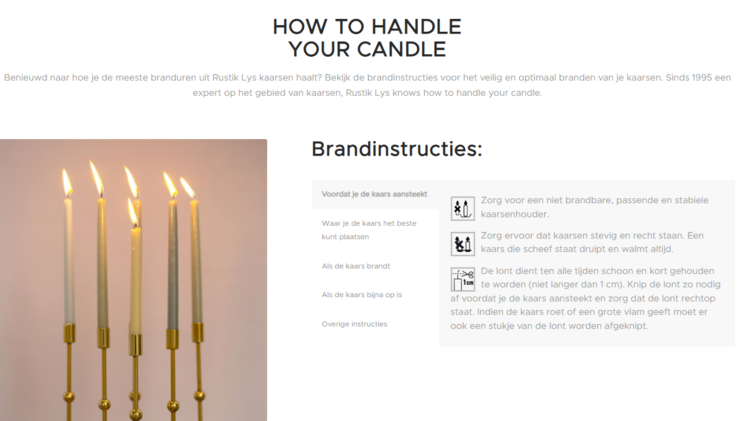 Rustik Lys Rustiklys | Dinerkaars 18 cm muskaat