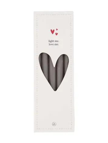 Zusss Zusss | Doosje met 10 smalle kaarsjes grijsgroen