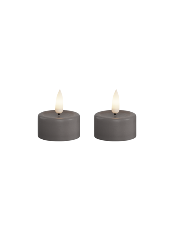 Deluxe Homeart Deluxe Homeart | LED theelicht grijs | 2stuks