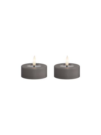 Deluxe Homeart Deluxe Homeart | LED theelicht jumbo grijs | 2stuks