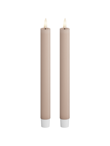Deluxe Homeart Deluxe Homeart | LED dinerkaars taupe/roze 24cm | 2stuks