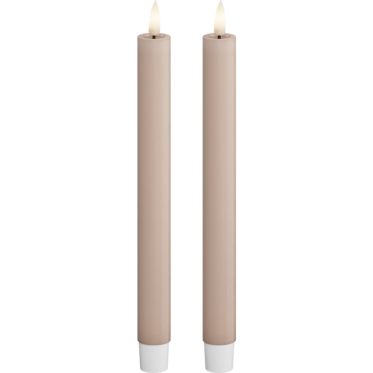 Deluxe Homeart Deluxe Homeart | LED dinerkaars taupe/roze 24cm | 2stuks