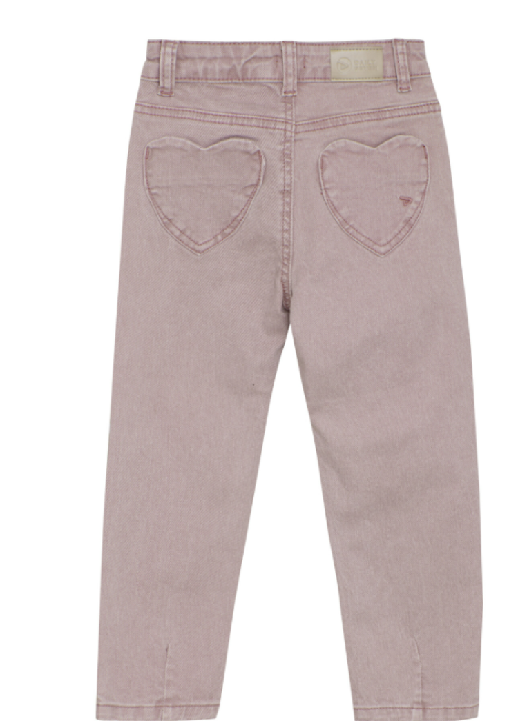 Daily7 Daily7 | Jeans Roze mom fit Heart