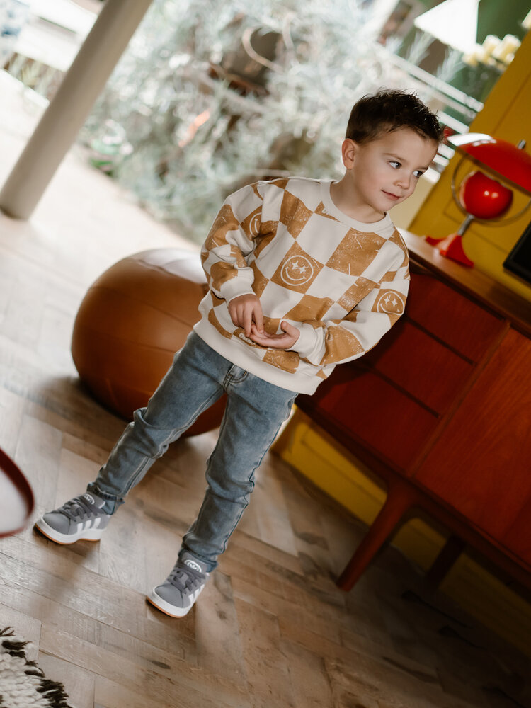 Daily7 Daily7 | Sweater oversized print sandshell