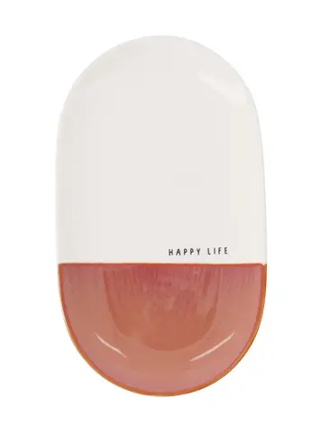 Zusss Zusss | Serveerschaal happy life burgundy