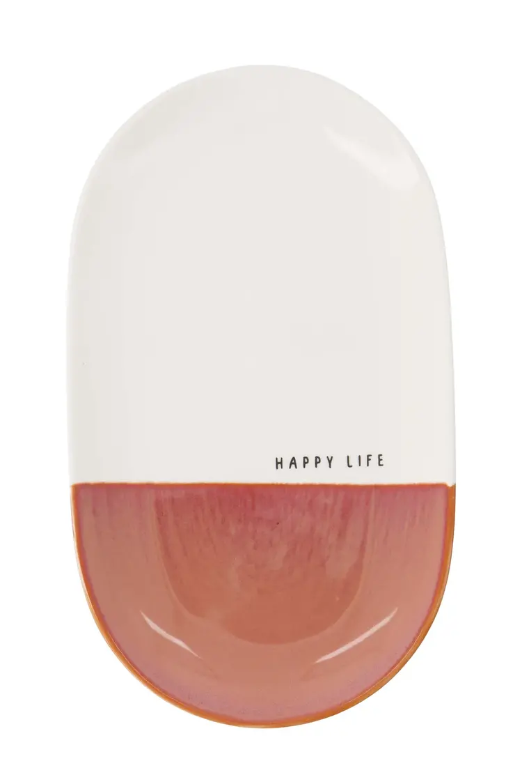 Zusss Zusss | Serveerschaal happy life burgundy