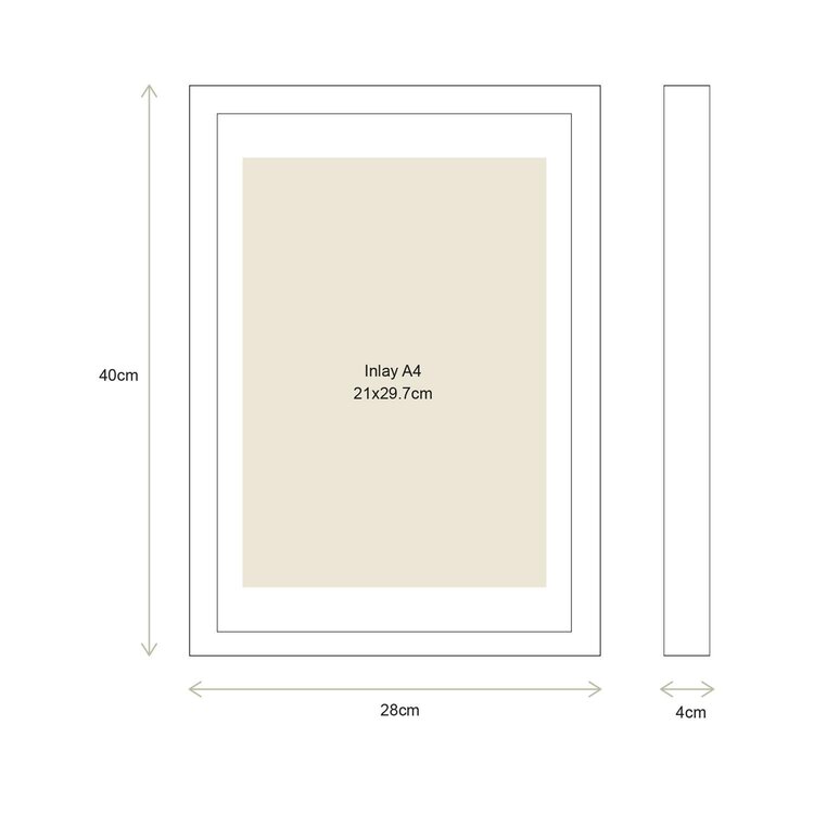 vtwonen vtwonen | Fotolijst hout zwart 40cm