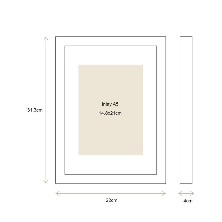 vtwonen vtwonen | Fotolijst hout zwart 31cm