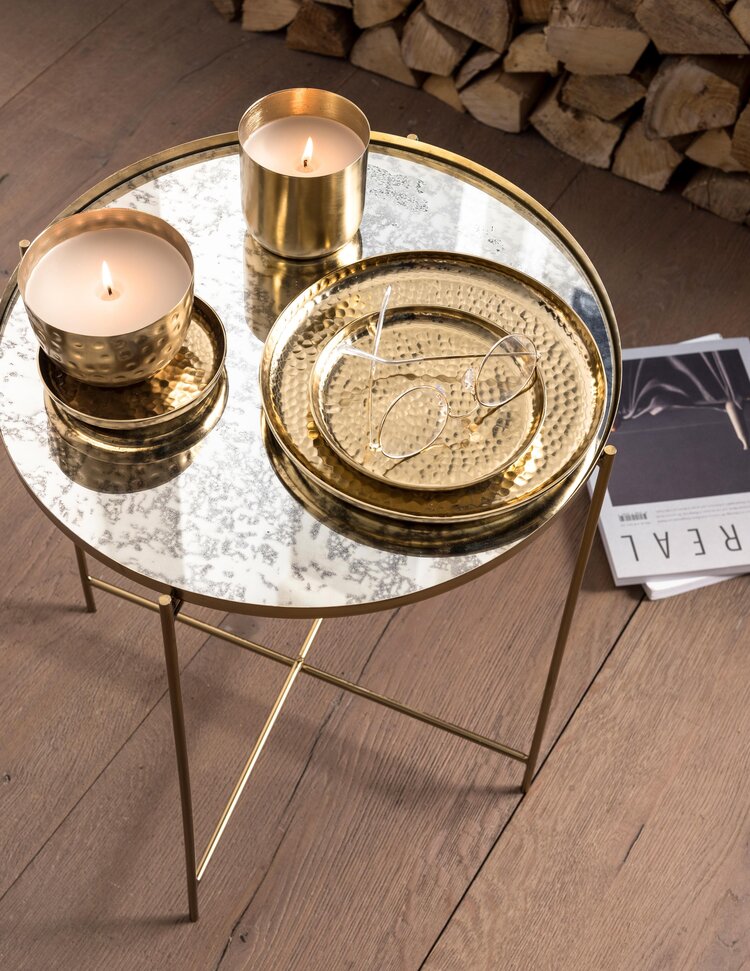 vtwonen vtwonen | Schaal metaal goud 22cm