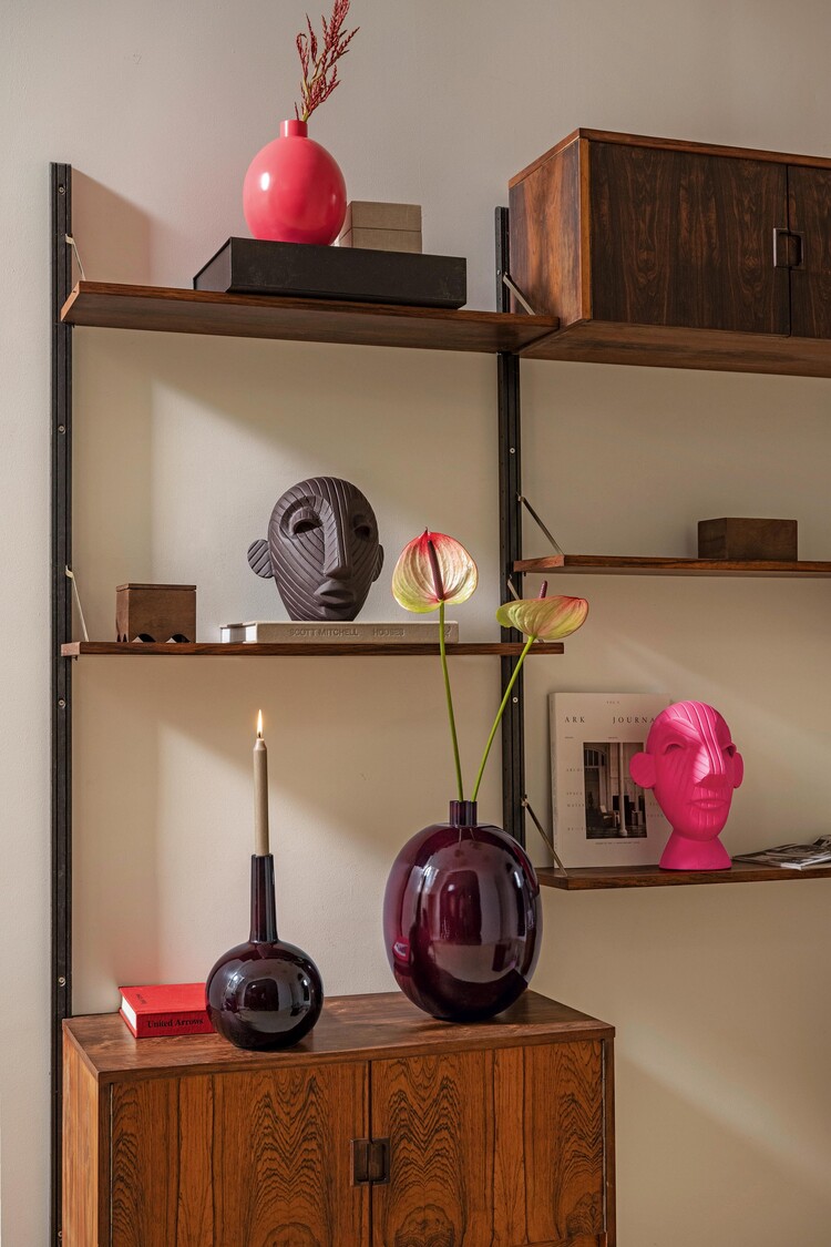 vtwonen vtwonen | Kandelaar burgundy 28cm