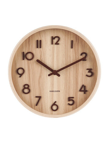 Karlsson Karlsson | Wandklok Pure licht eiken 22cm