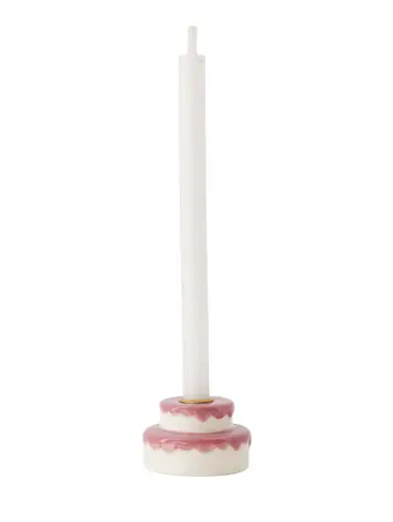 Zusss Zusss | Kandelaar keramiek taart wit/roze