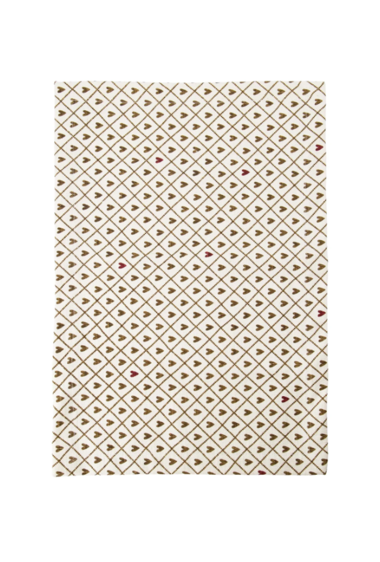 Zusss Zusss | Placemat hartjes zand/port 51x36cm