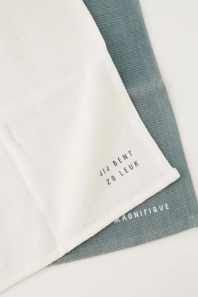 Zusss Zusss | Vaatdoekjes zo leuk grijsblauw set van 2