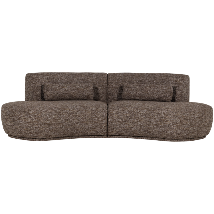 WOOOD Woood | Half ronde bank Batavier 4-zits bruin