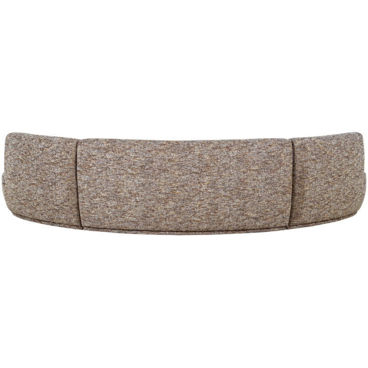 WOOOD Woood | Half ronde bank Batavier 6-zits lichtbruin melange