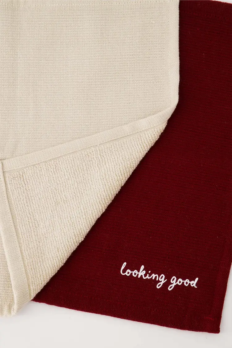 Zusss Zusss | Vaatdoekjes hartje zand/port set van 2