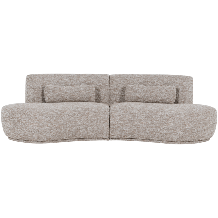 WOOOD Woood | Half ronde bank Batavier 4-zits zand