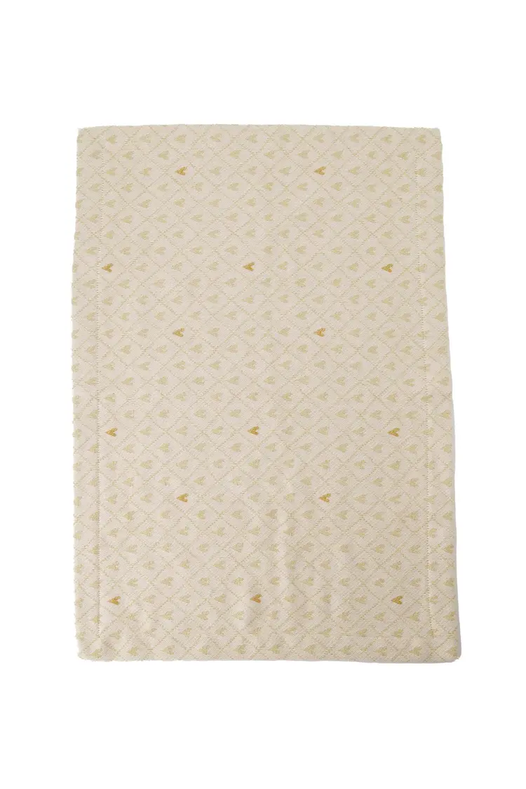 Zusss Zusss | Placemat hartjes zand/goud 51x36cm