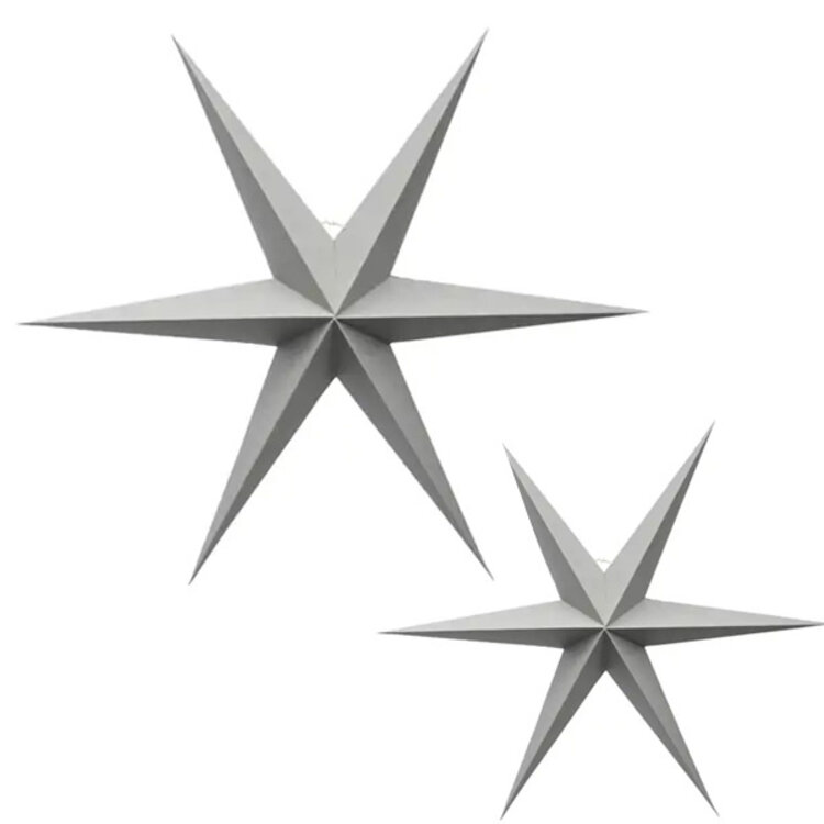 Delight Department Delight Department | Kerst ster licht grijs set van 2