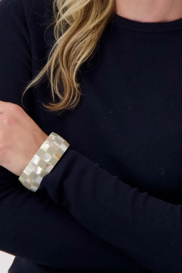 Zusss Zusss | Armband brede blok off white