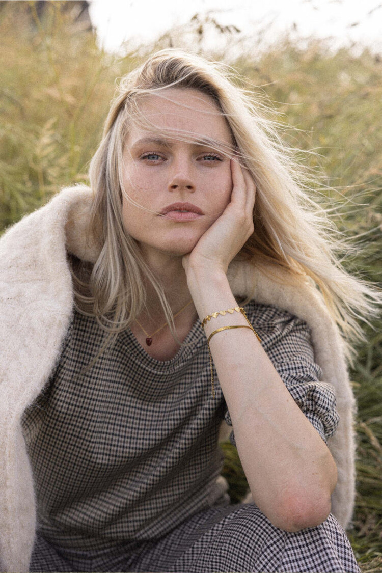 Zusss Zusss | Armband plat visgraat goud