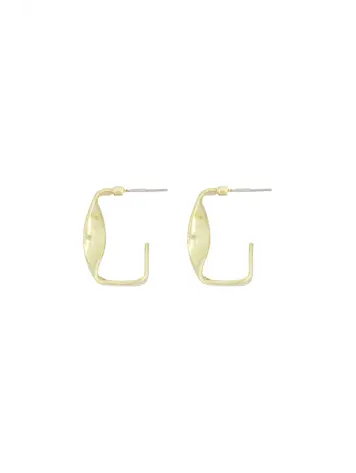 Zusss Zusss | Oorbellen gedraaid vierkant goud