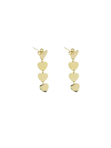 Zusss Zusss | Oorbellen 4 hartjes goud