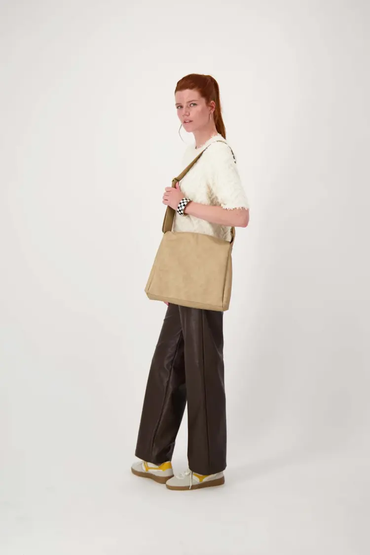Zusss Zusss | Schoudertas met brede band taupe