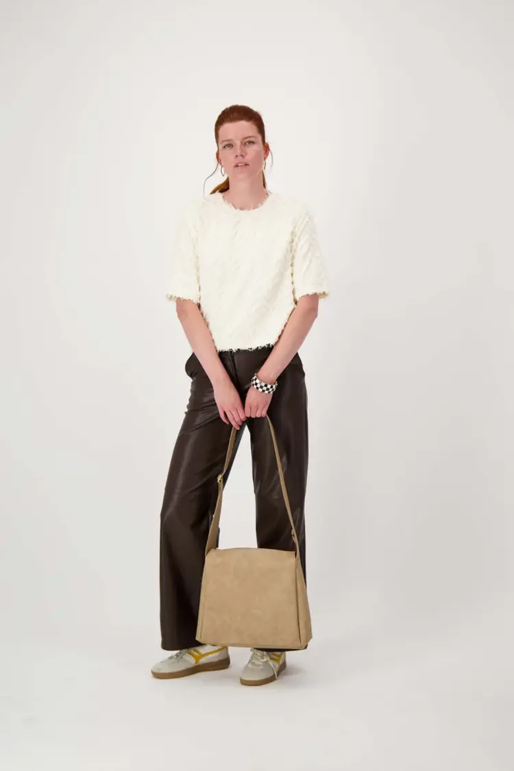 Zusss Zusss | Schoudertas met brede band taupe