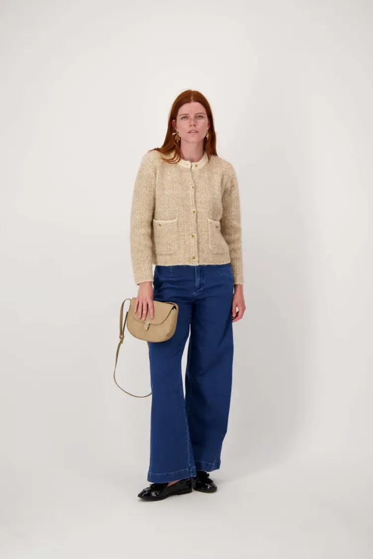 Zusss Zusss | Schoudertasje gouden sluiting taupe