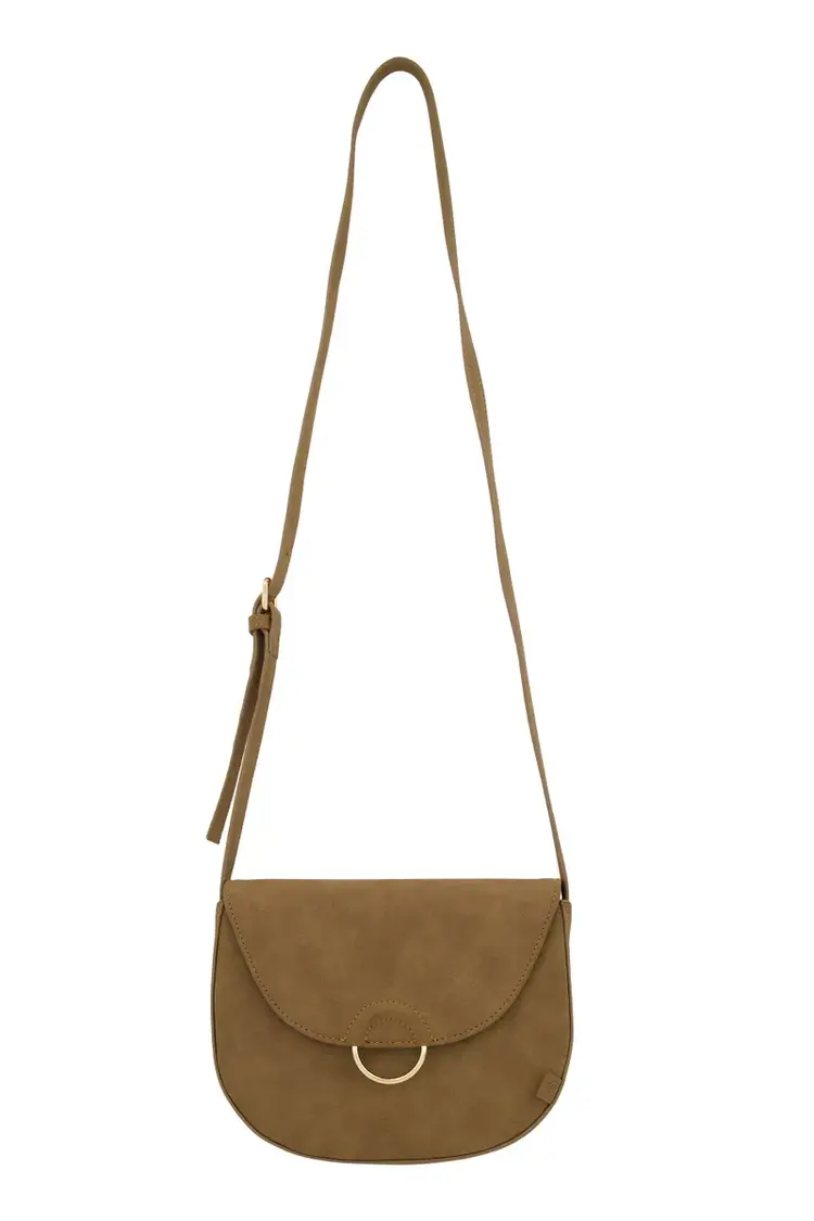 Zusss Zusss | Schoudertas buckle met ring sahara