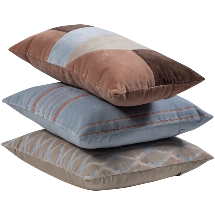 WOOOD Woood | Kussen Laon blauw 45cm