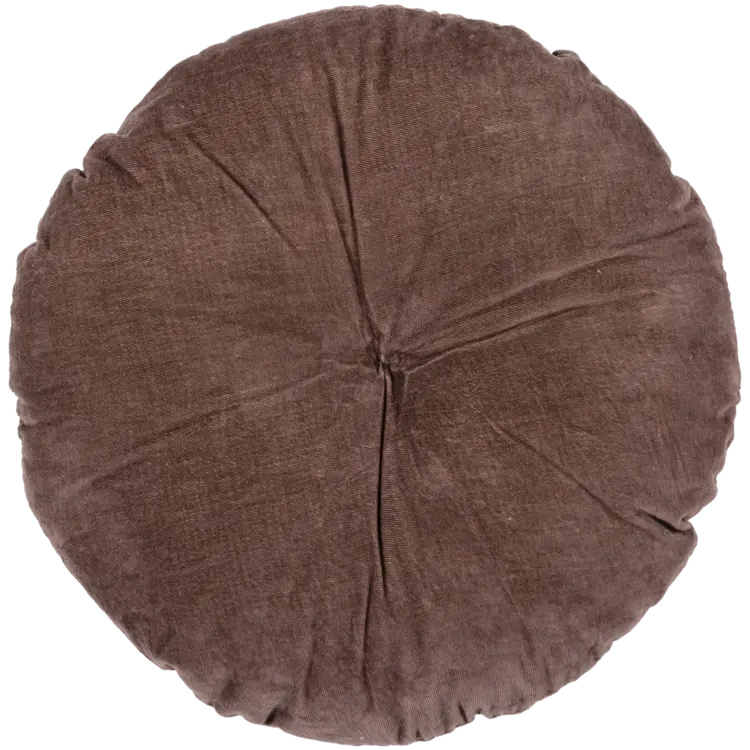 WOOOD Woood | Kussen Aziz bruin rond 36cm
