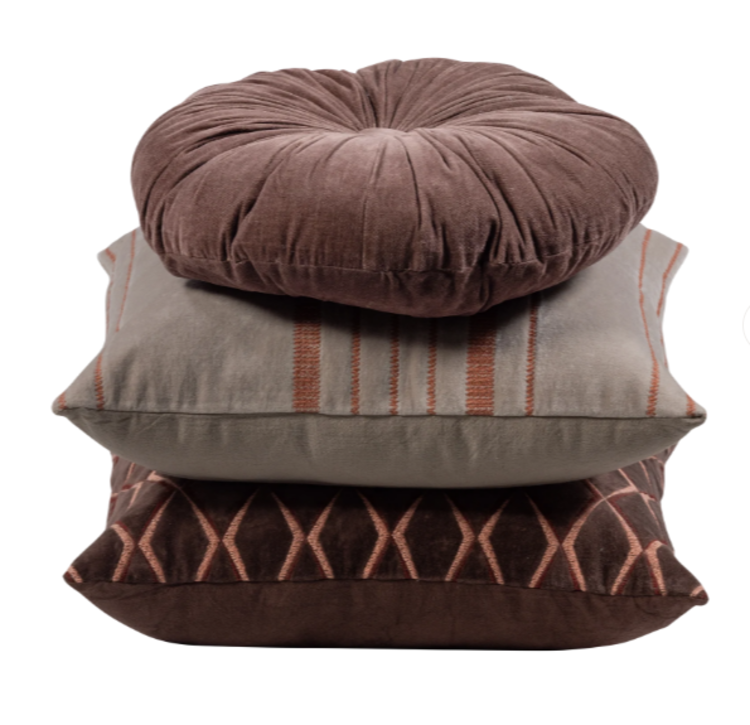 WOOOD Woood | Kussen Aziz donker bruin 45cm