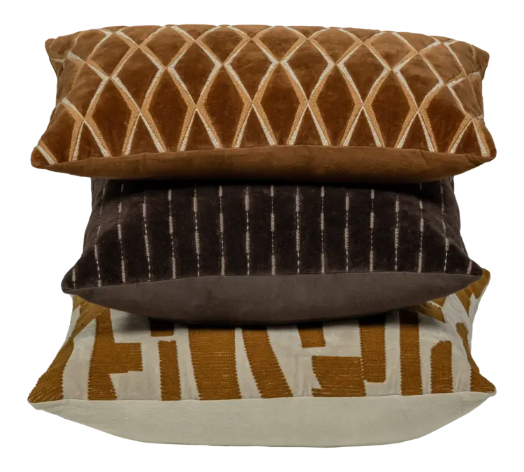 WOOOD Woood | Kussen Isai donker bruin 45cm