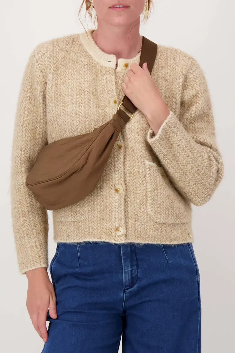 Zusss Zusss | Fanny pack nylon chocoladebruin