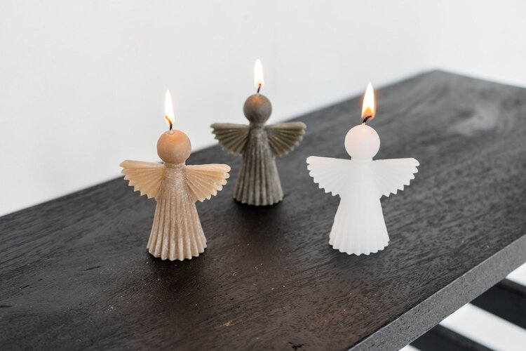 Home society Home Society | Kaars engel Nova taupe