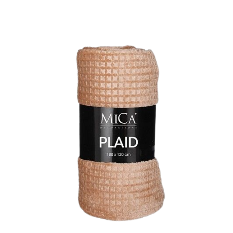 Stijl28 | Plaid Joanne licht bruin 180x130cm