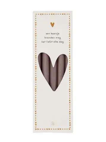 Zusss Zusss | Doosje met 10 smalle kaarsjes zand