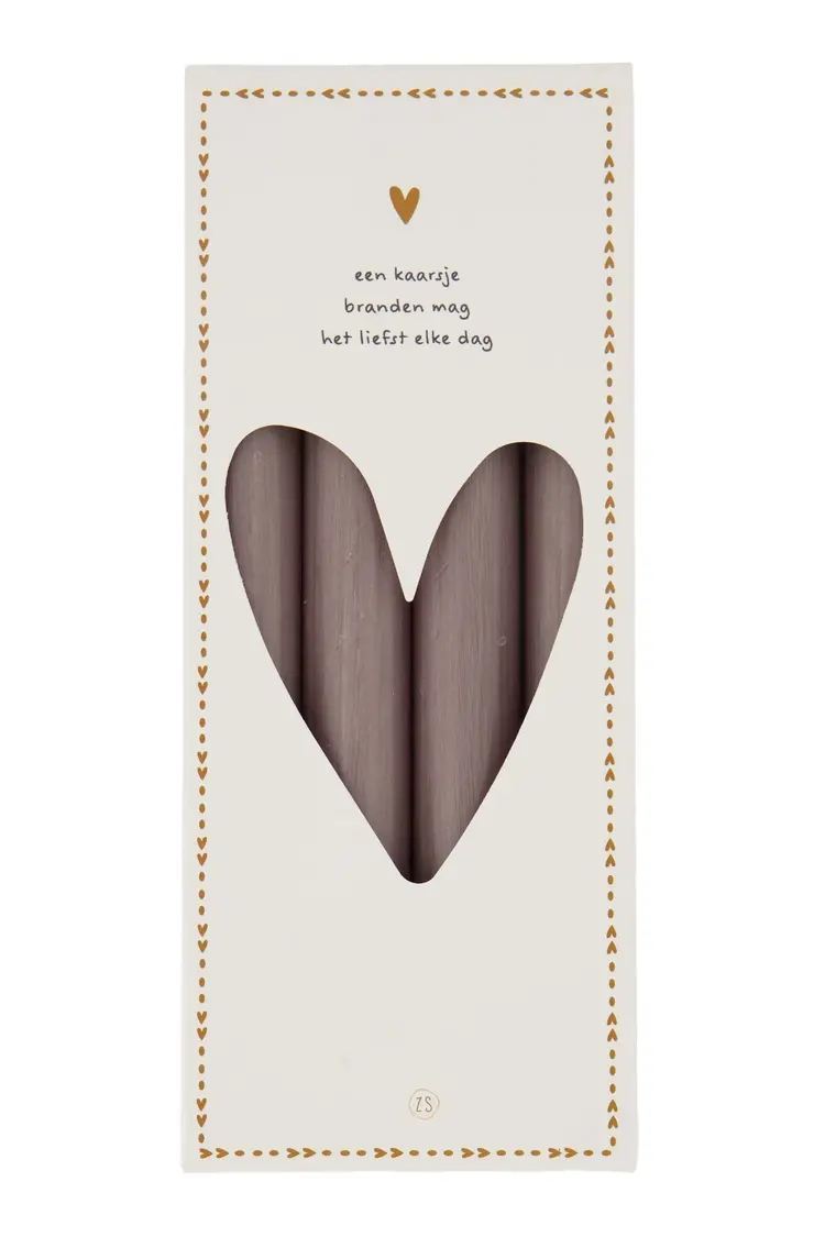 Zusss Zusss | Set van 4 rustieke kaarsen 20cm zand