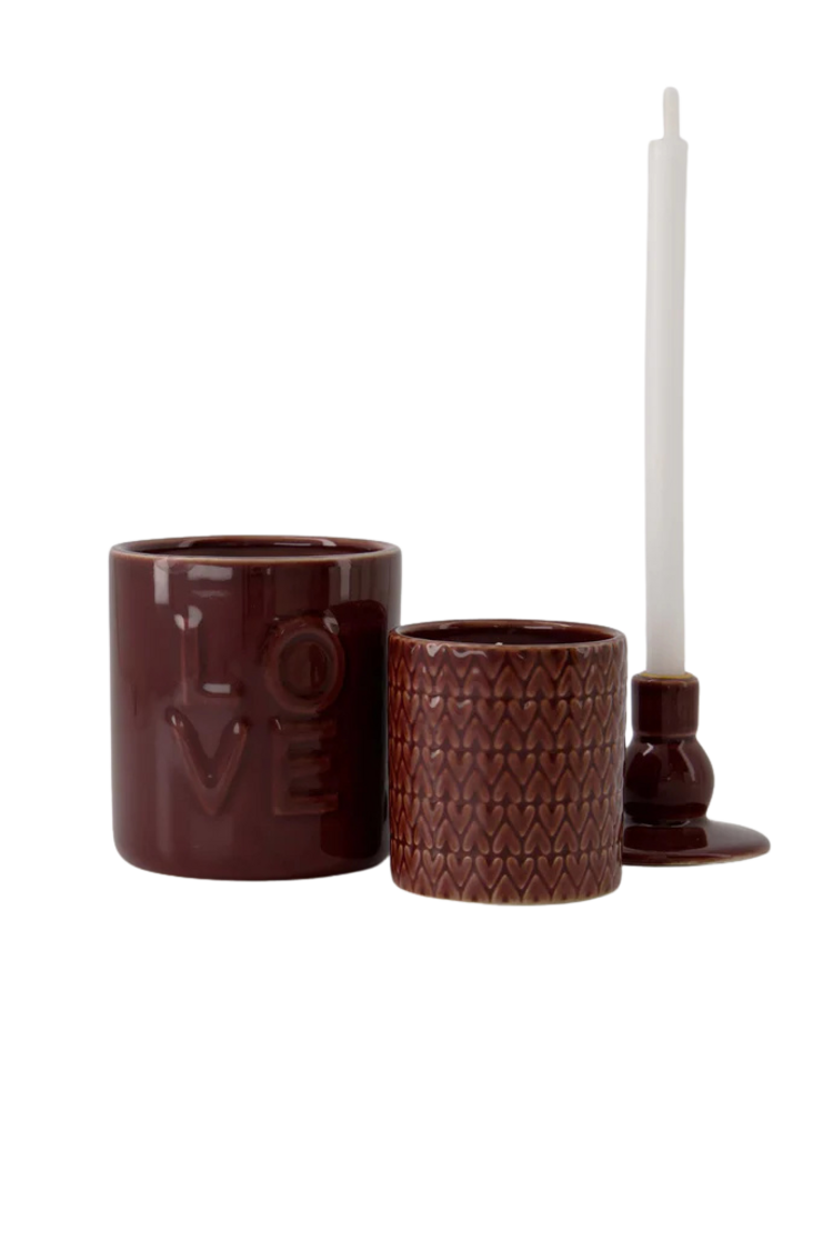 Zusss Zusss | Geurkaars keramiek hartjes port