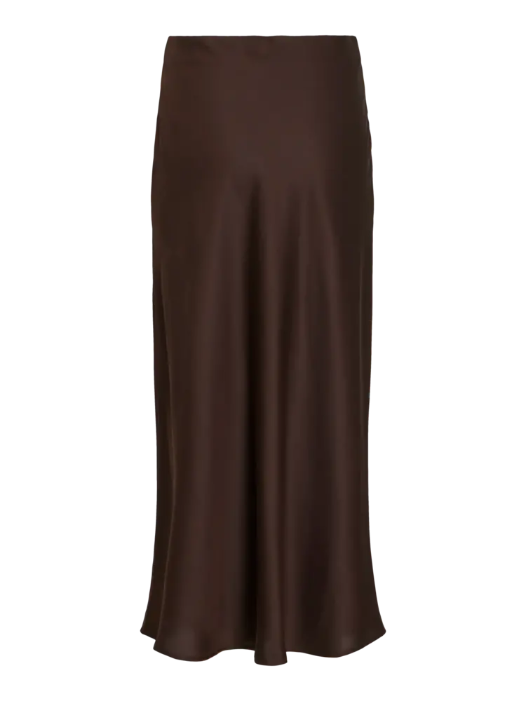 Vila Vila | Satijnen rok Ellette coffee bean NOOS
