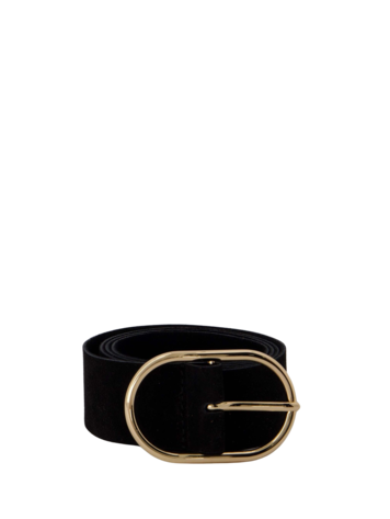 Zusss Zusss | Riem leer zwart/goud