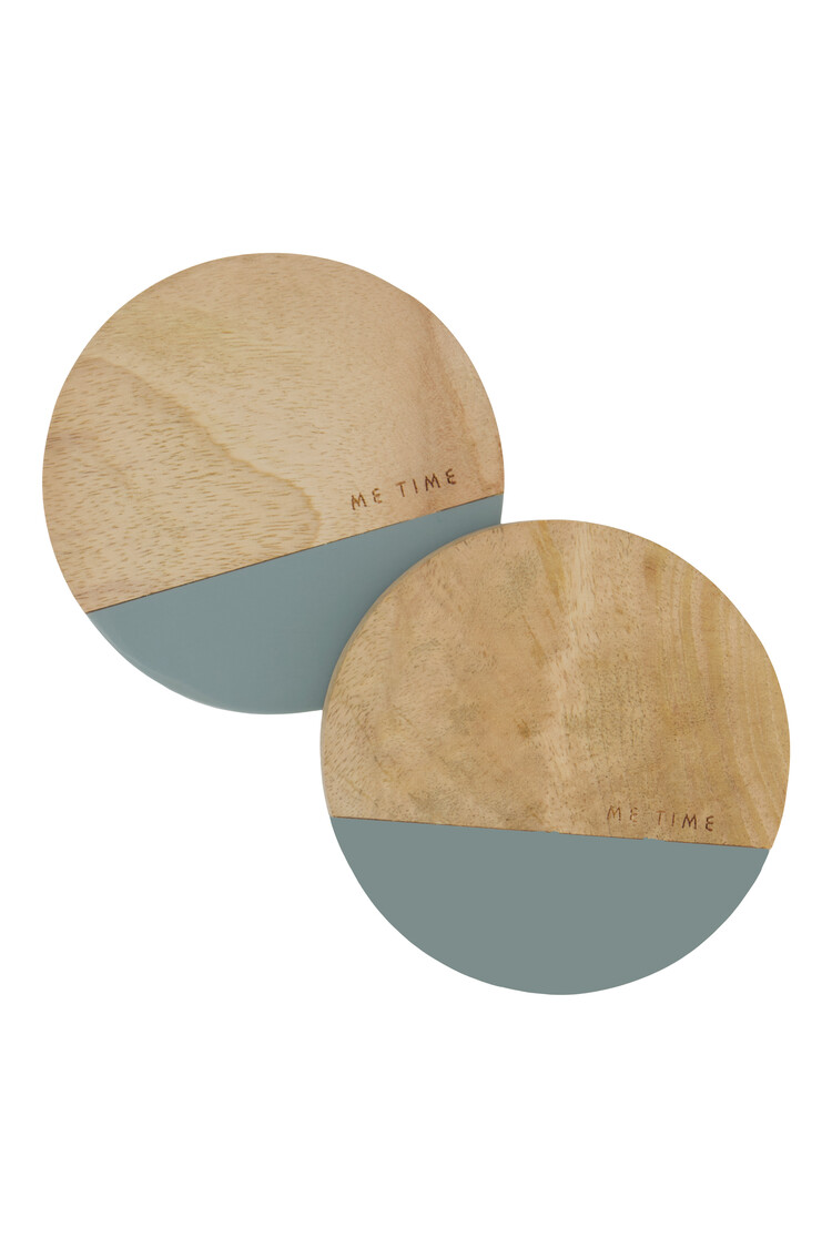 Zusss Zusss | Onderzetters me time grijsblauw set van 2