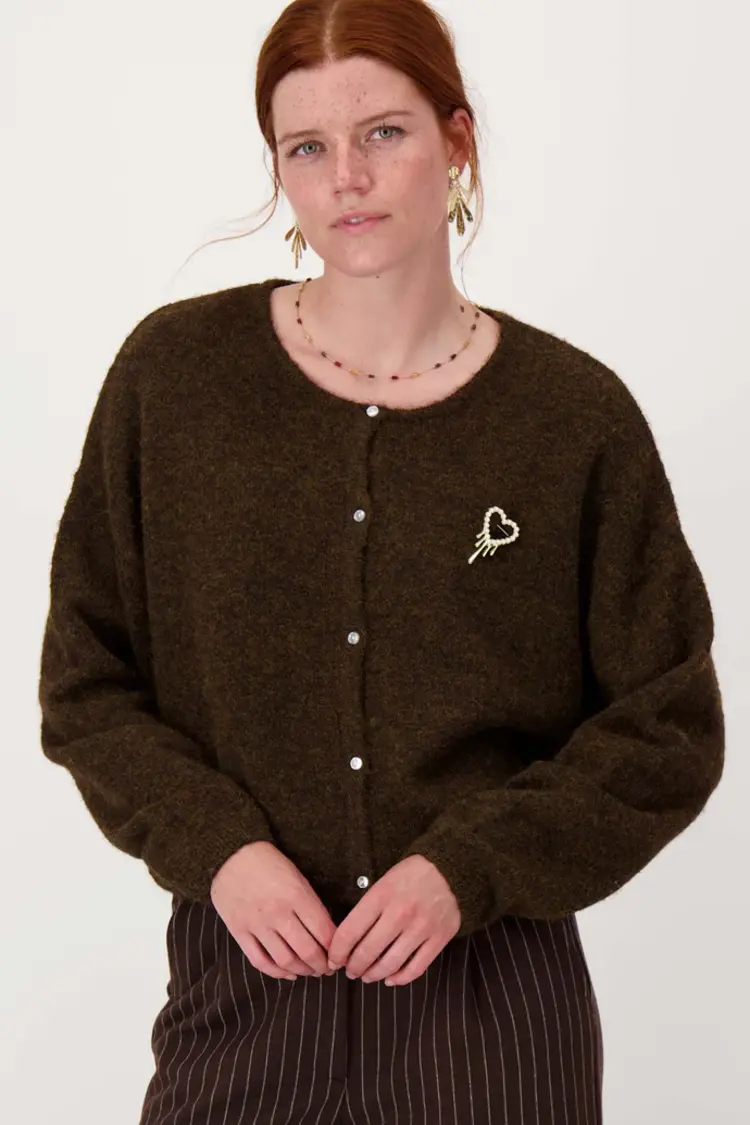 Zusss Zusss | Vestje basic chocoladebruin